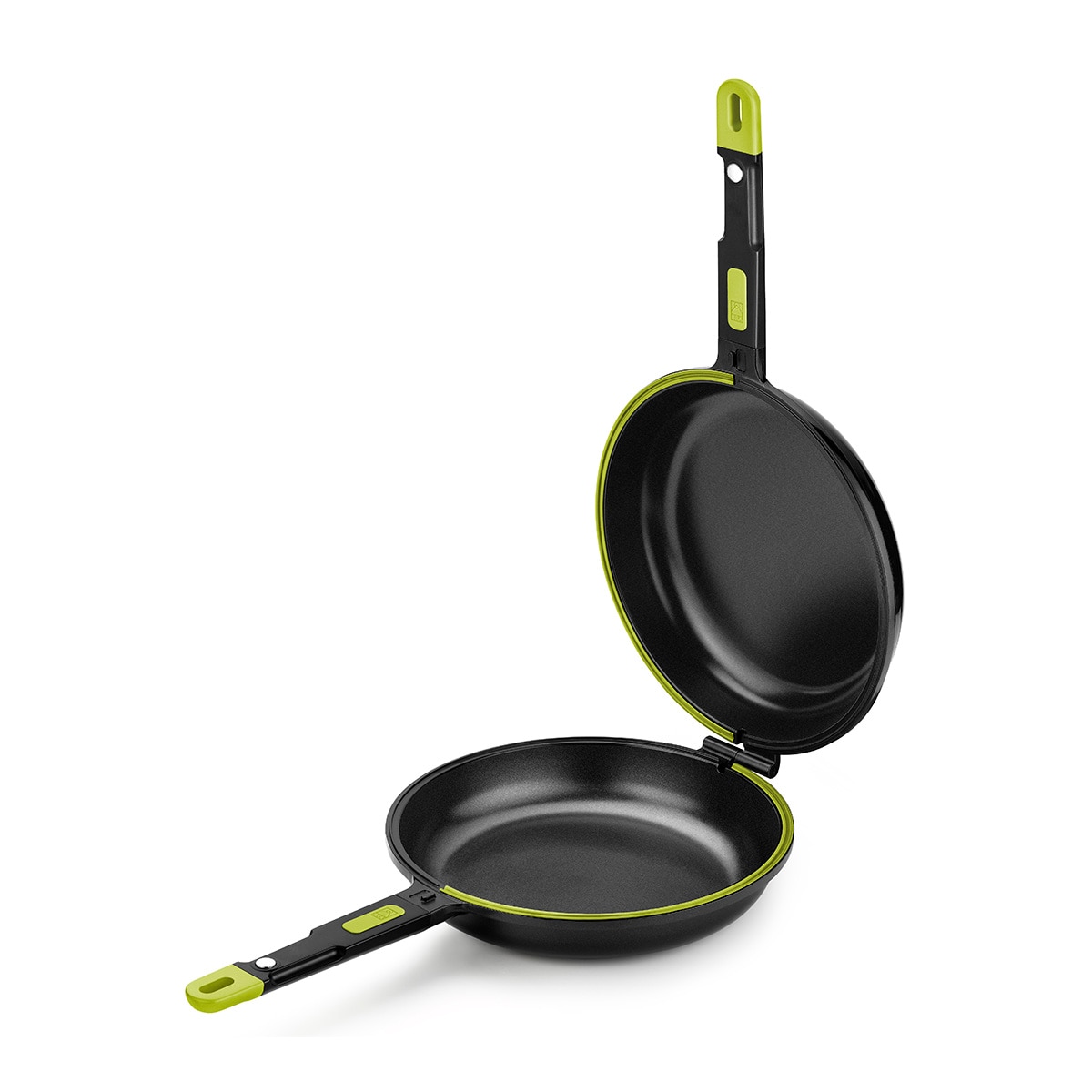 Frigideira para omeletes de alumínio fundido duplo Preto-2