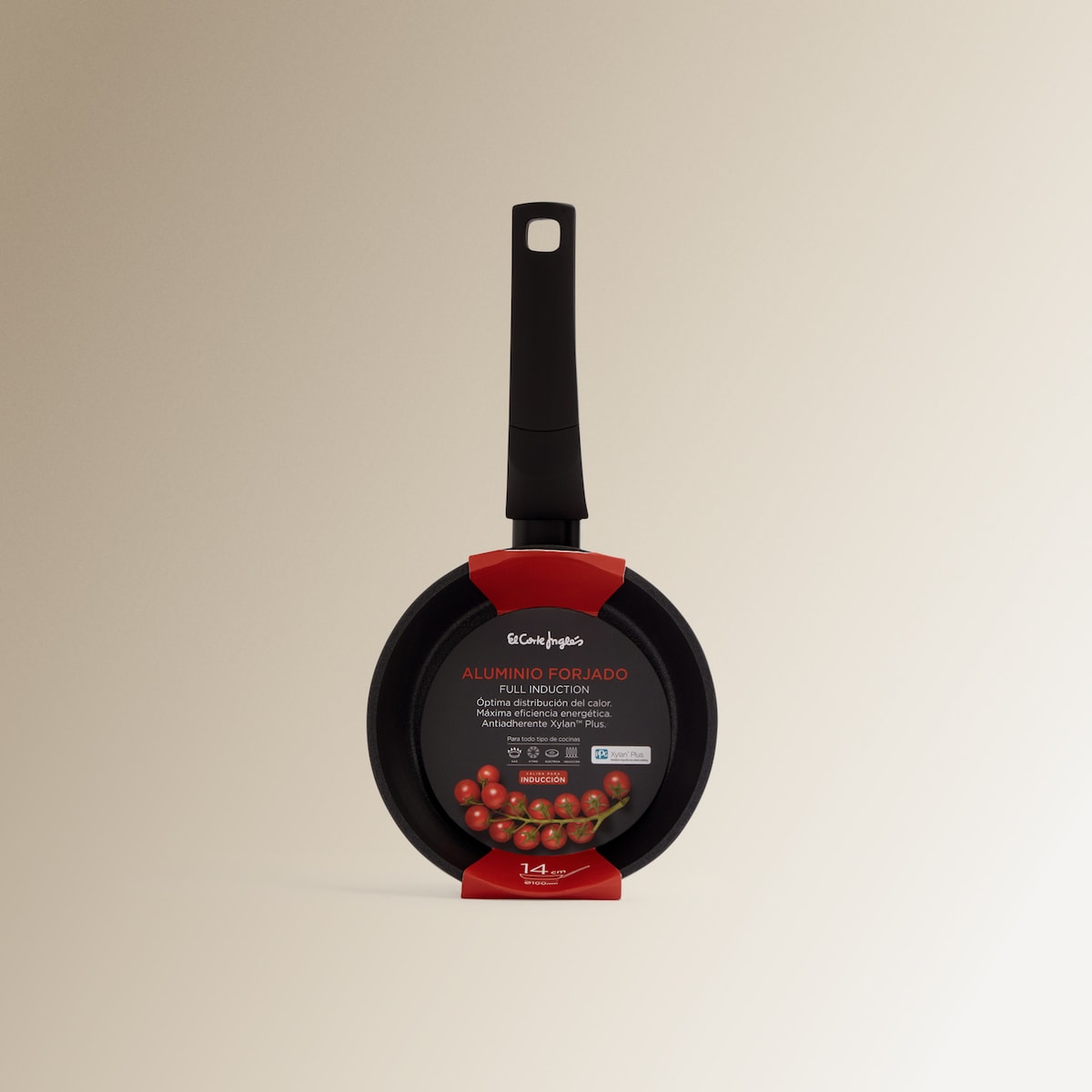 Sartén de aluminio forjado Zircón El Corte Inglés Negro-6