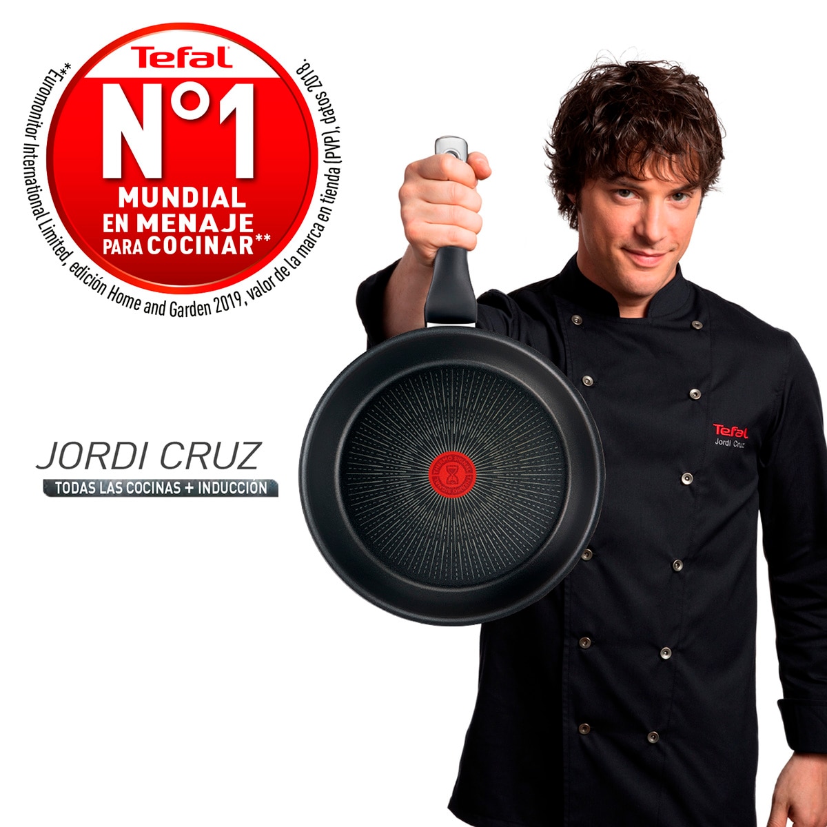 Sartén con mango de acero Jordi Cruz Tefal Negro-5