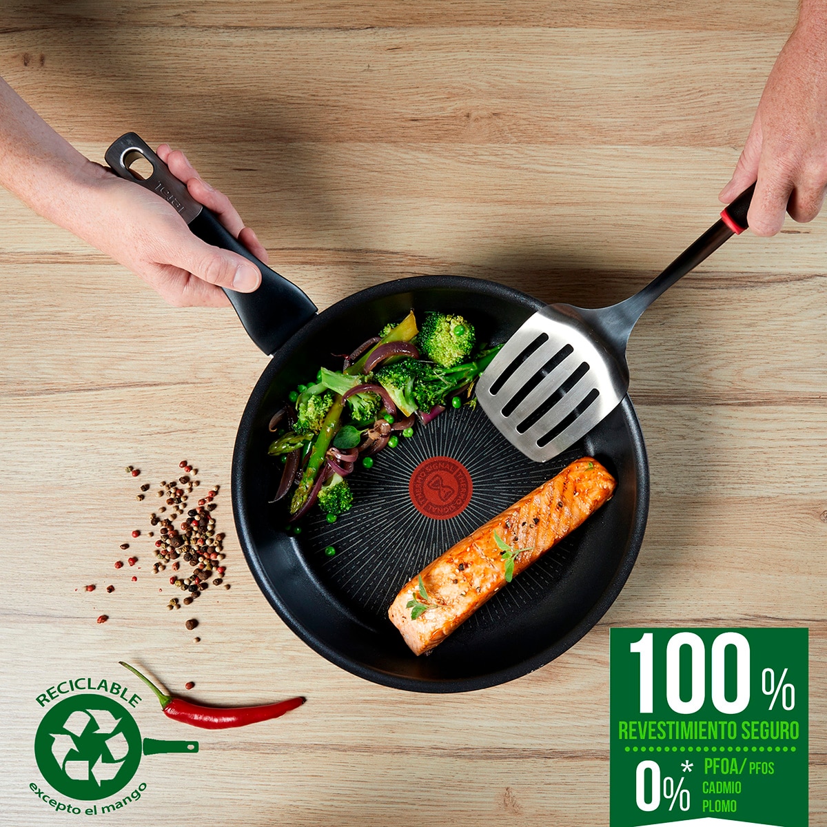 Sartén con mango de acero Jordi Cruz Tefal Negro-7