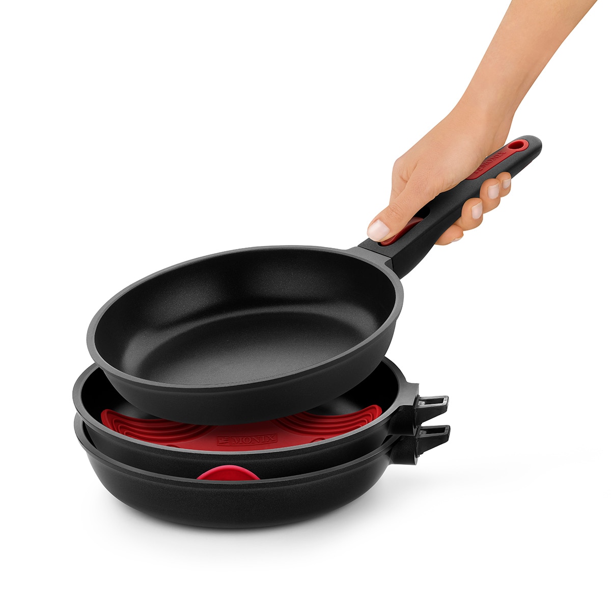 Sartén aluminio fundido con mango desmontable In&Out Monix Negro-7