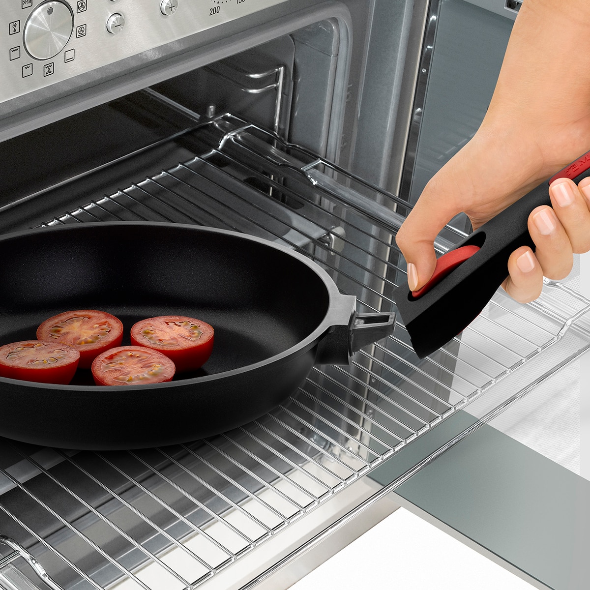 Sartén aluminio fundido con mango desmontable In&Out Monix Negro-9