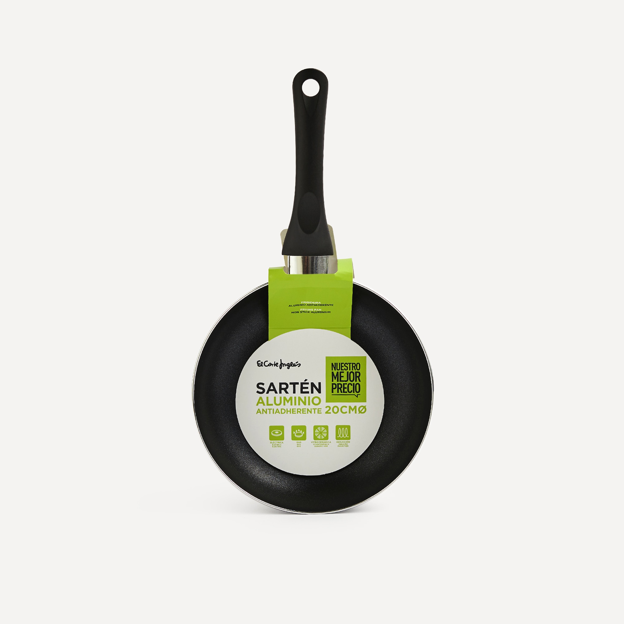 Sartén de aluminio Nuestro Mejor Precio - El Corte Inglés Negro-6