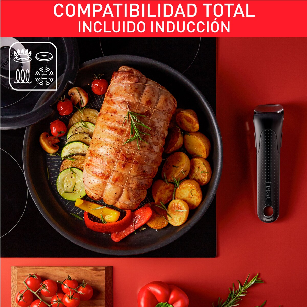 Sarten Antiadherente Aluminio Sartén Antiadherente De Aluminio Con Mango De Madera - Varios Tamaños De 22 A 36 Cm, Apta Para Todo Tipo De Cocinas Batidora Braun