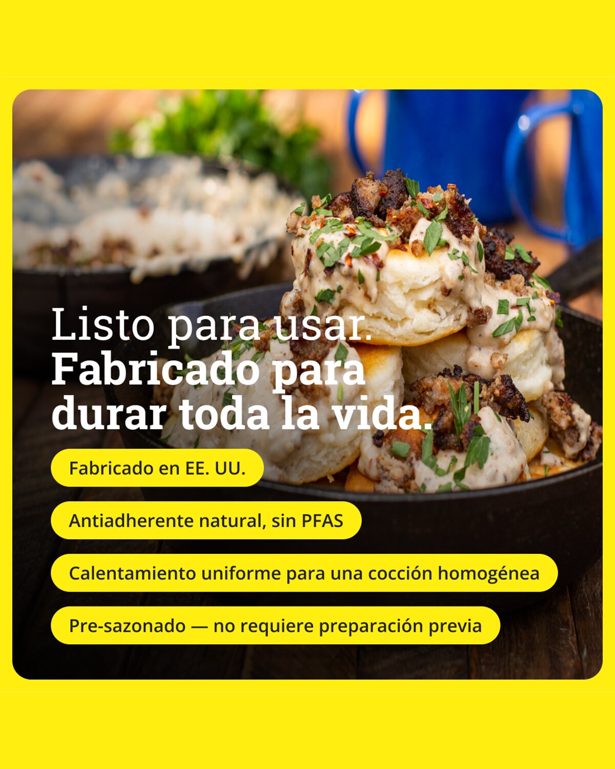 Frigideira de Ferro Fundido Cast Iron Preto-5