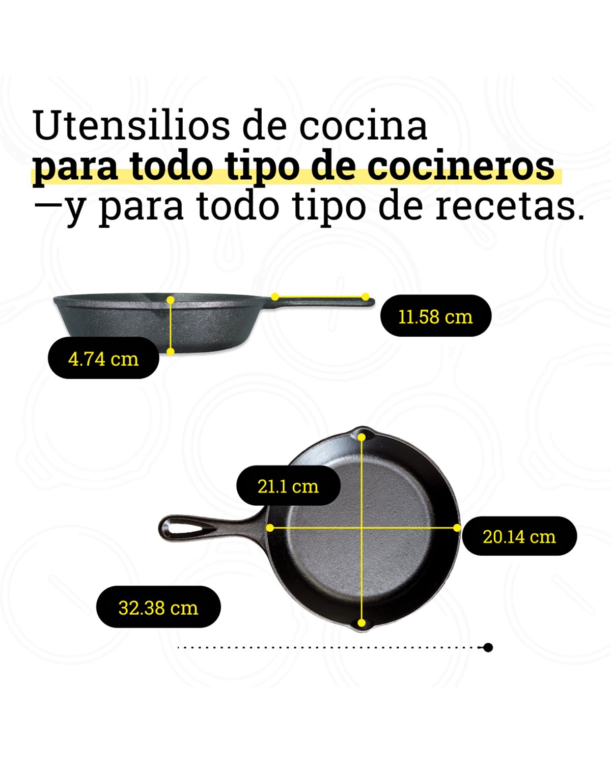 Frigideira de Ferro Fundido Cast Iron Preto-8
