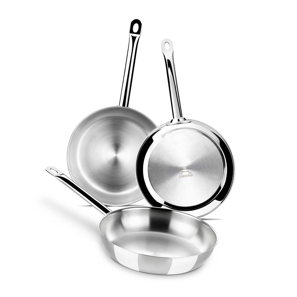 Sartén sin antiadherente Chef Monix Acero-3