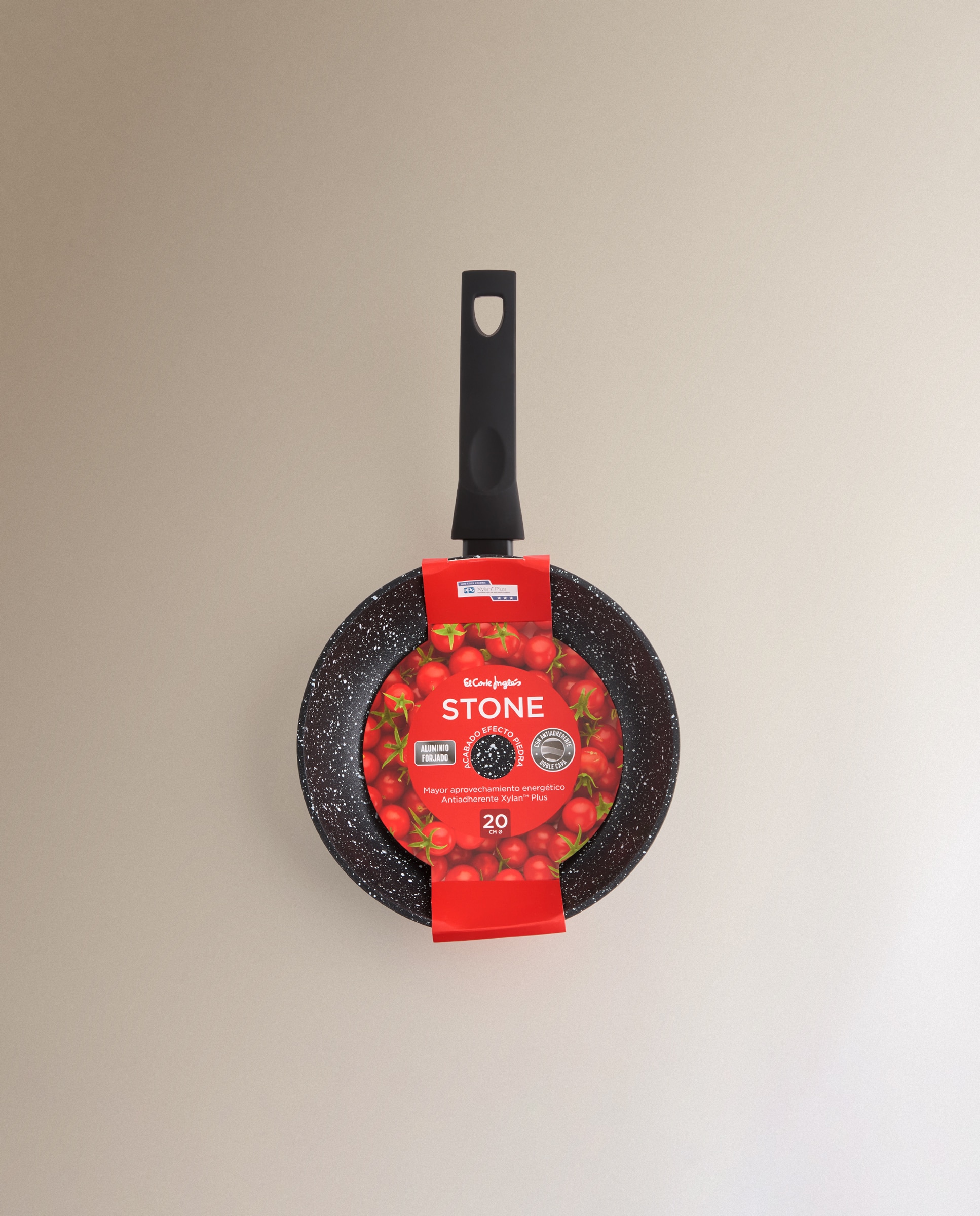 Sartén de aluminio forjado efecto piedra Stone Negro-5