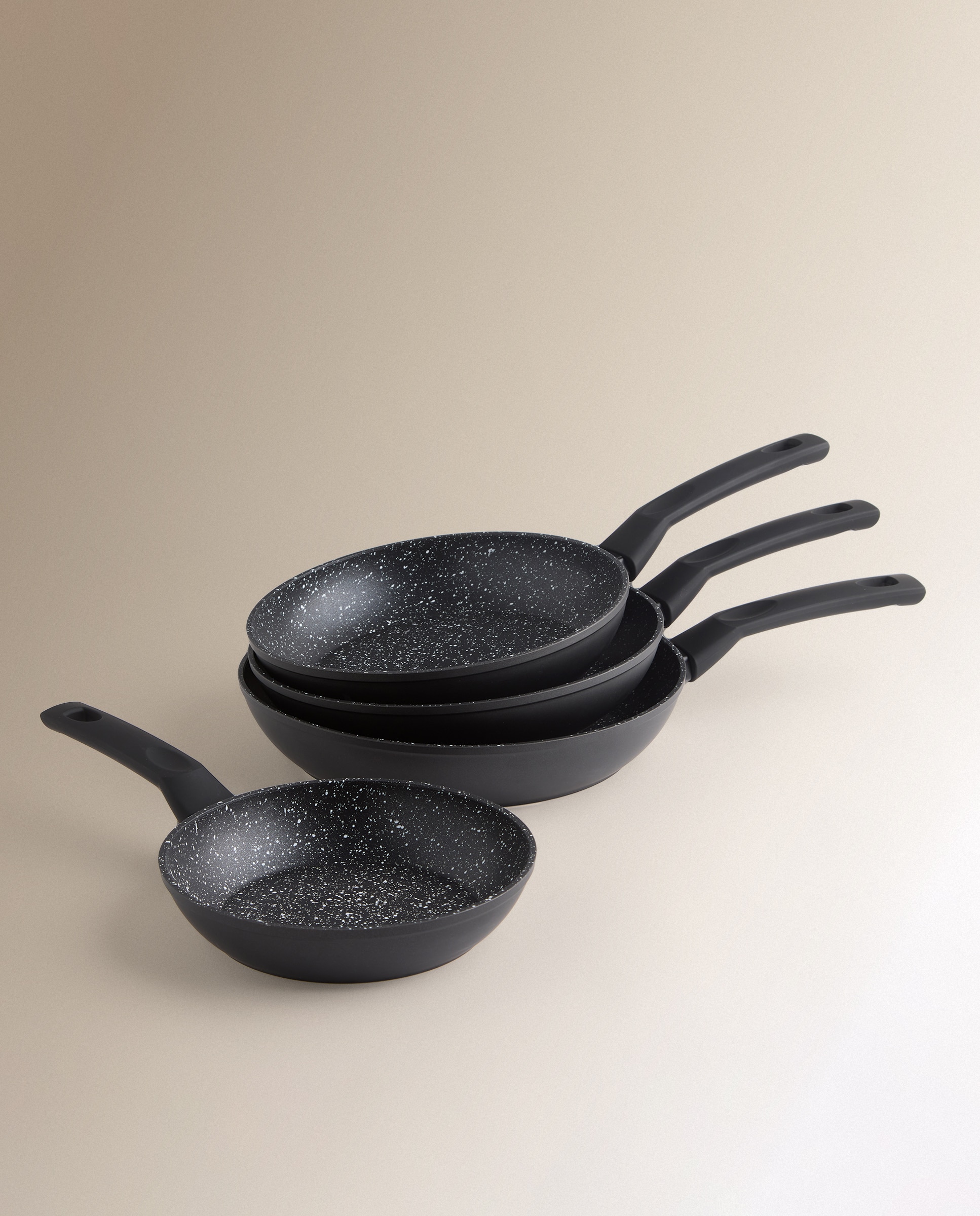 Sartén de aluminio forjado efecto piedra Stone Negro-6