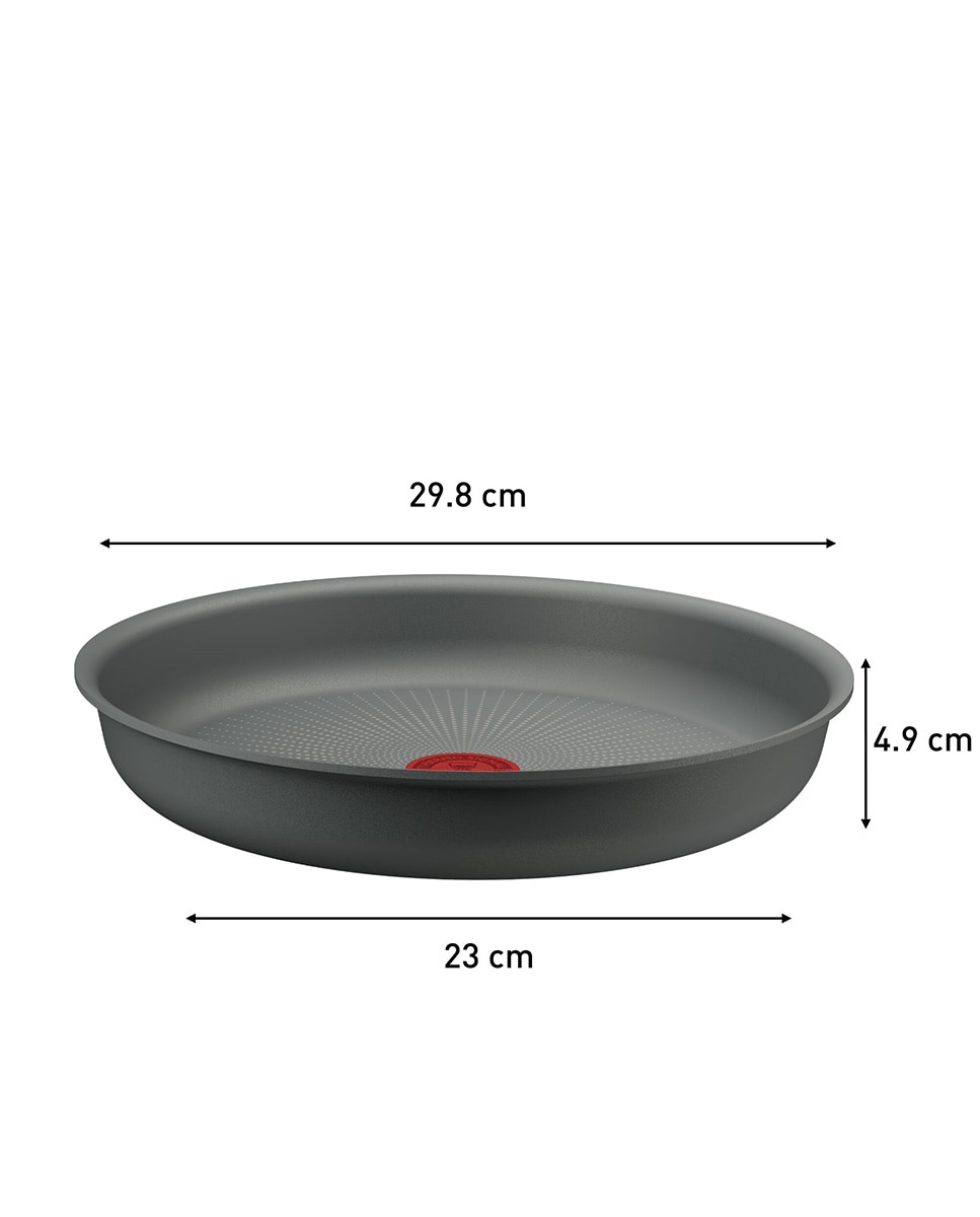 Sartén Tefal Ingenio Halo 28 cm. Cuerpo de aluminio 100% reciclado, fabricada en Francia Negro-8