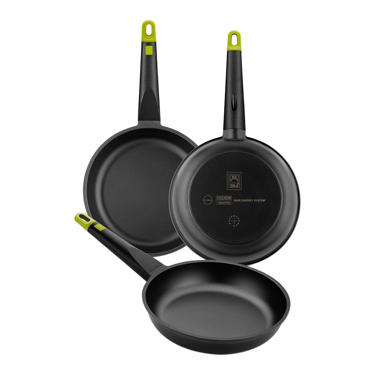 Imagem 0 de Conjunto de 3 frigideiras de alumínio fundido