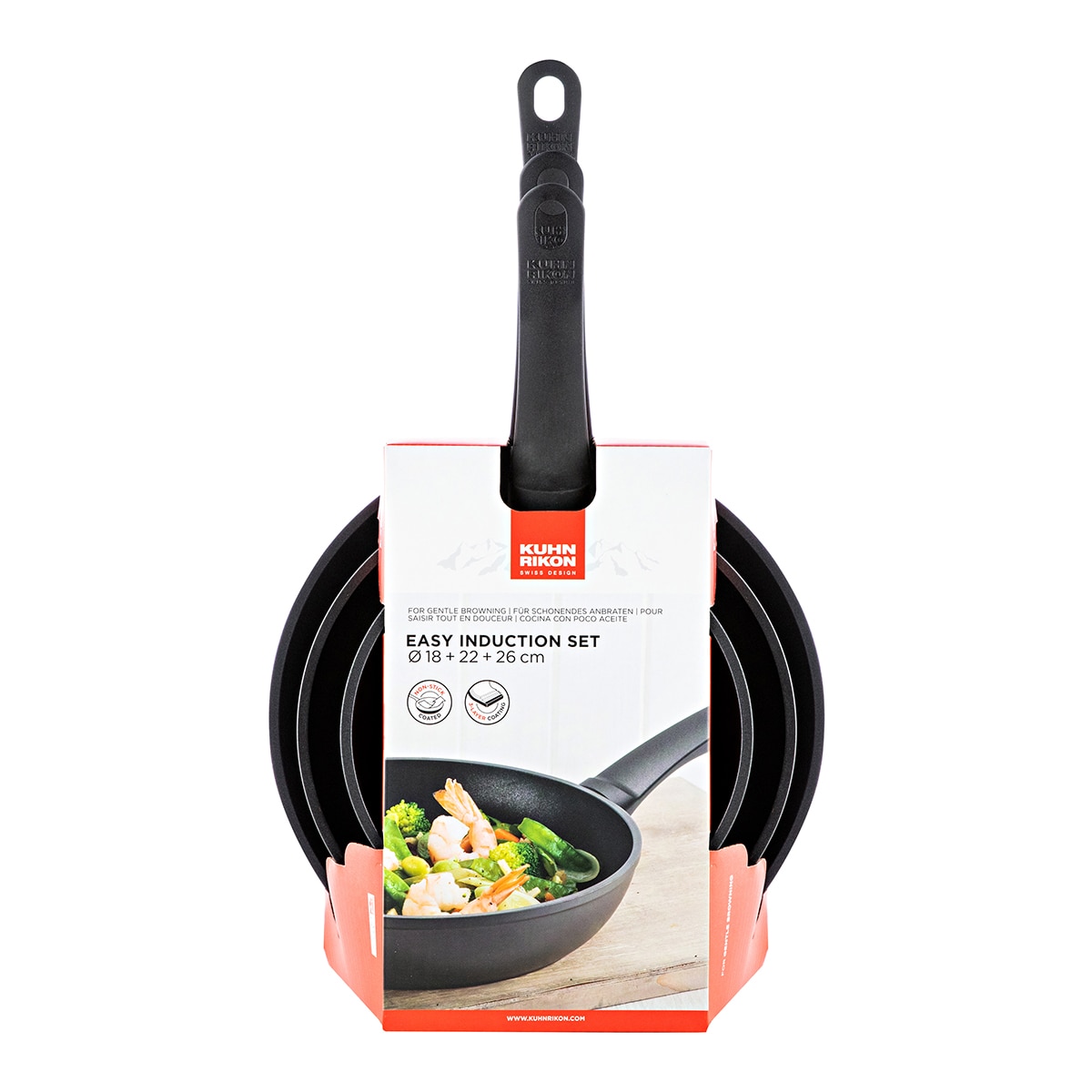 Conjunto de 3 frigideiras Easy Induction Preto-5