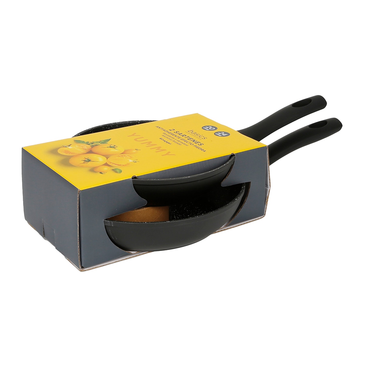 Juego de 2 sartenes de aluminio forjado Basics El Corte Inglés Negro-7