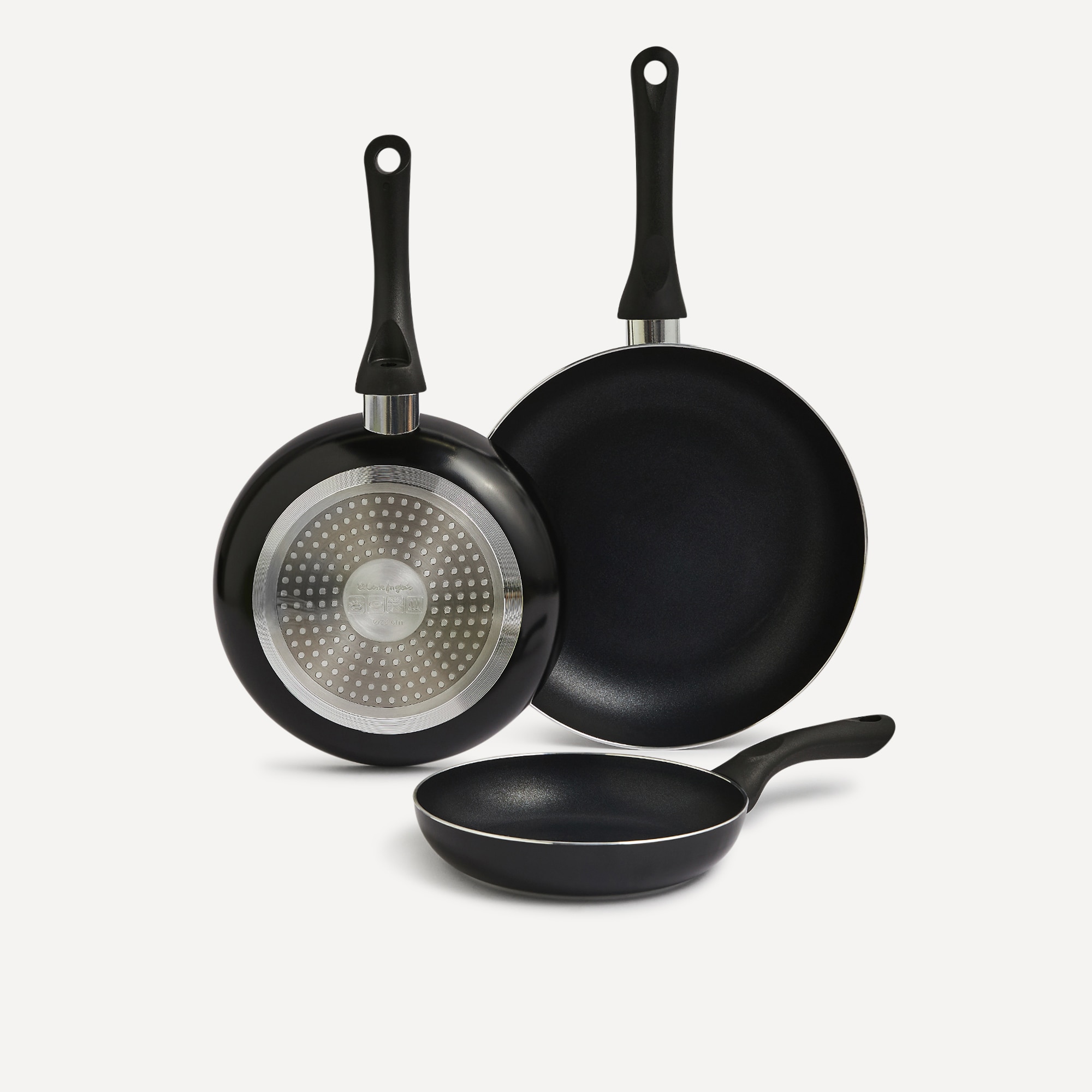 Juego de 3 sartenes de aluminio Nuestro Mejor Precio - El Corte Inglés Negro-3