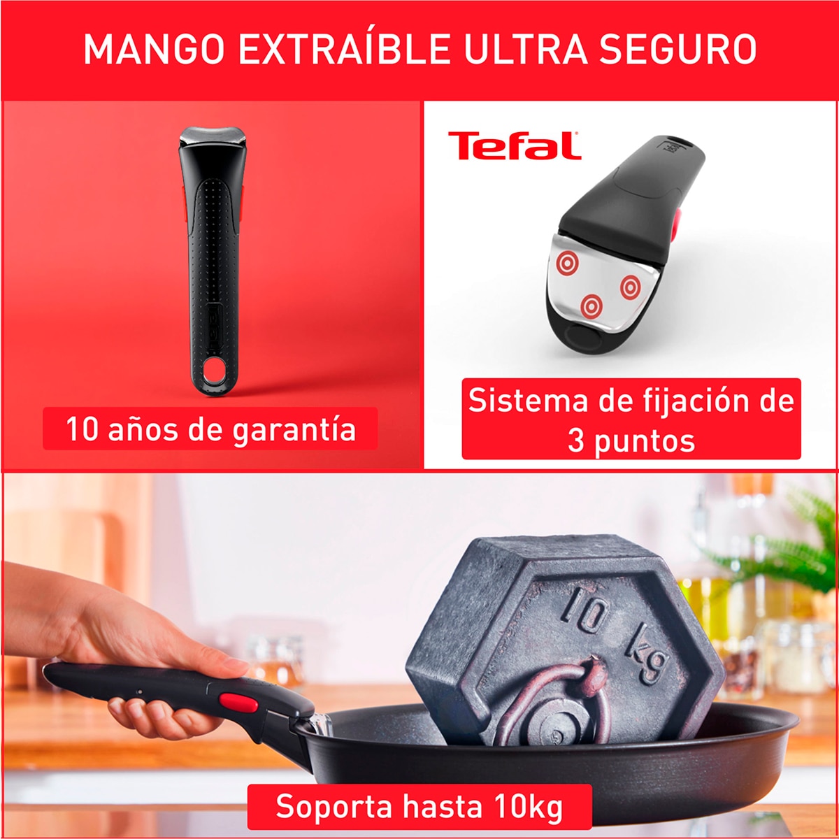 Conjunto de 2 Frigideiras de Alumínio Antiaderente + Cabo Extraível Ingenio Ultimate Preto-6