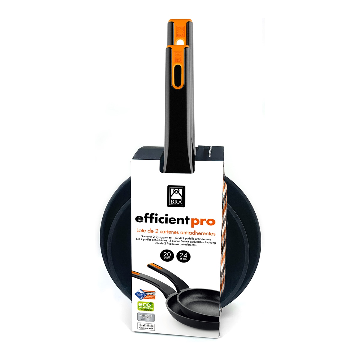 Conjunto de 2 Frigideiras Efficient Pro Preto-3
