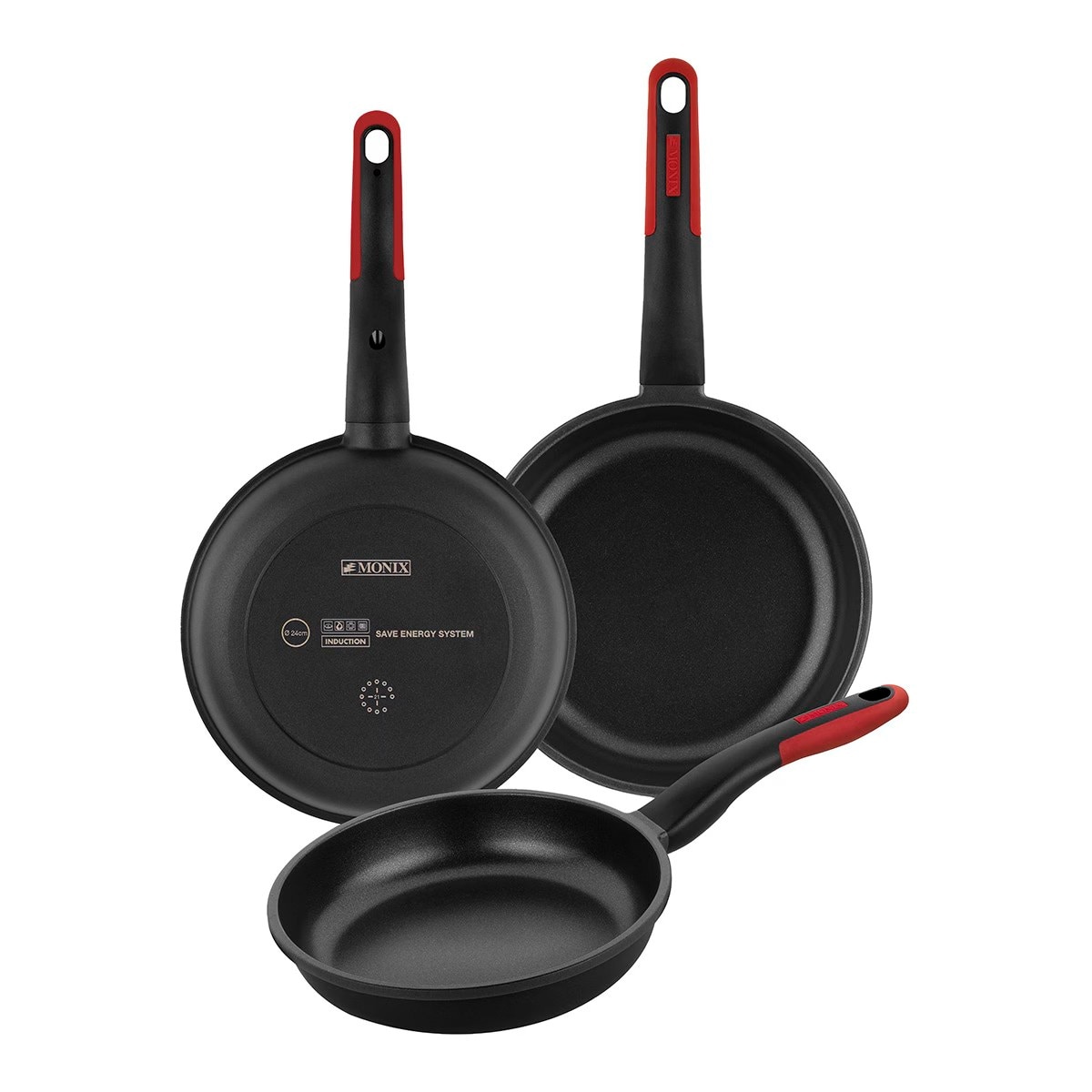 Imagen 0 de Set de 3 sartenes de aluminio fundido Tasty Monix