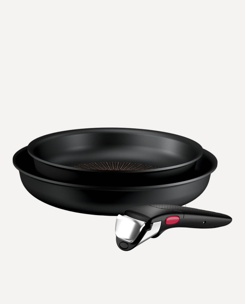 Imagen 0 de Set de 2 sartenes + Mango Ingenio Excellence Fusion Tefal Negro