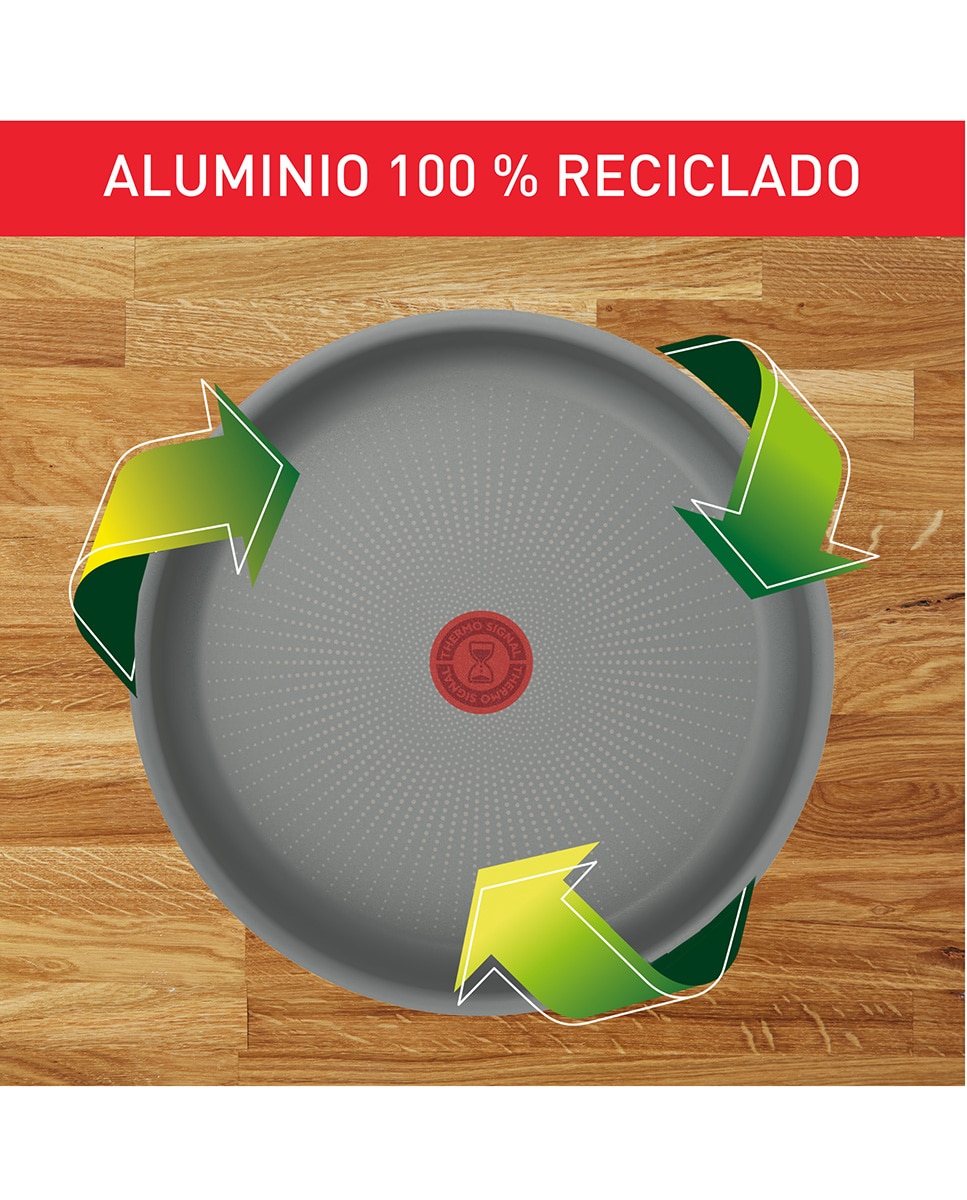 Ingenio Halo, Set de cocina de 3 piezas, Sartenes 22/26 cm, Mango extraíble, Revestimiento Antiadherente, Gris Negro-3