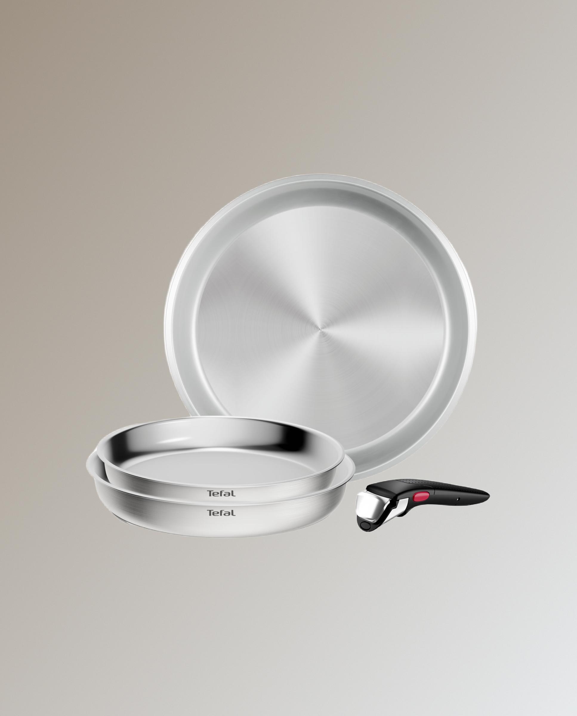 Imagen 0 de Set 3 Sartenes + mango Ingenio Expertise Tefal Acero