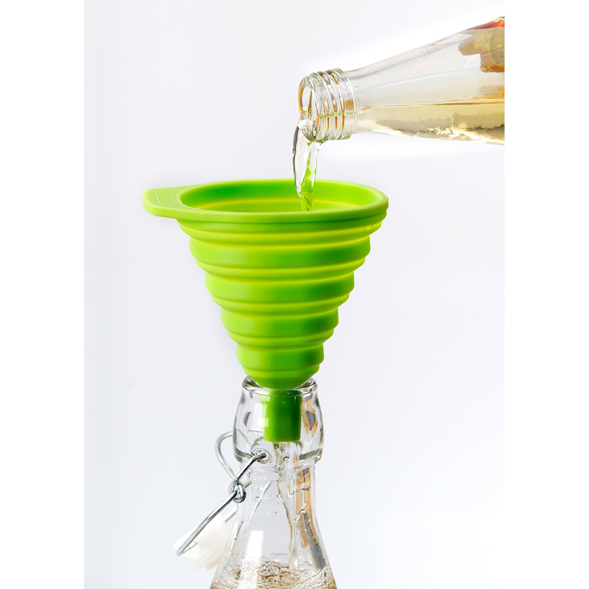 Embudo plegable de silicona Fackelmann Verde-5