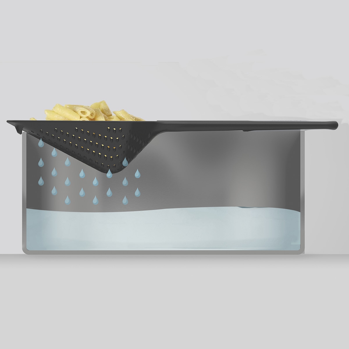 Colher com coador Scoop Cinzento-escuro-5