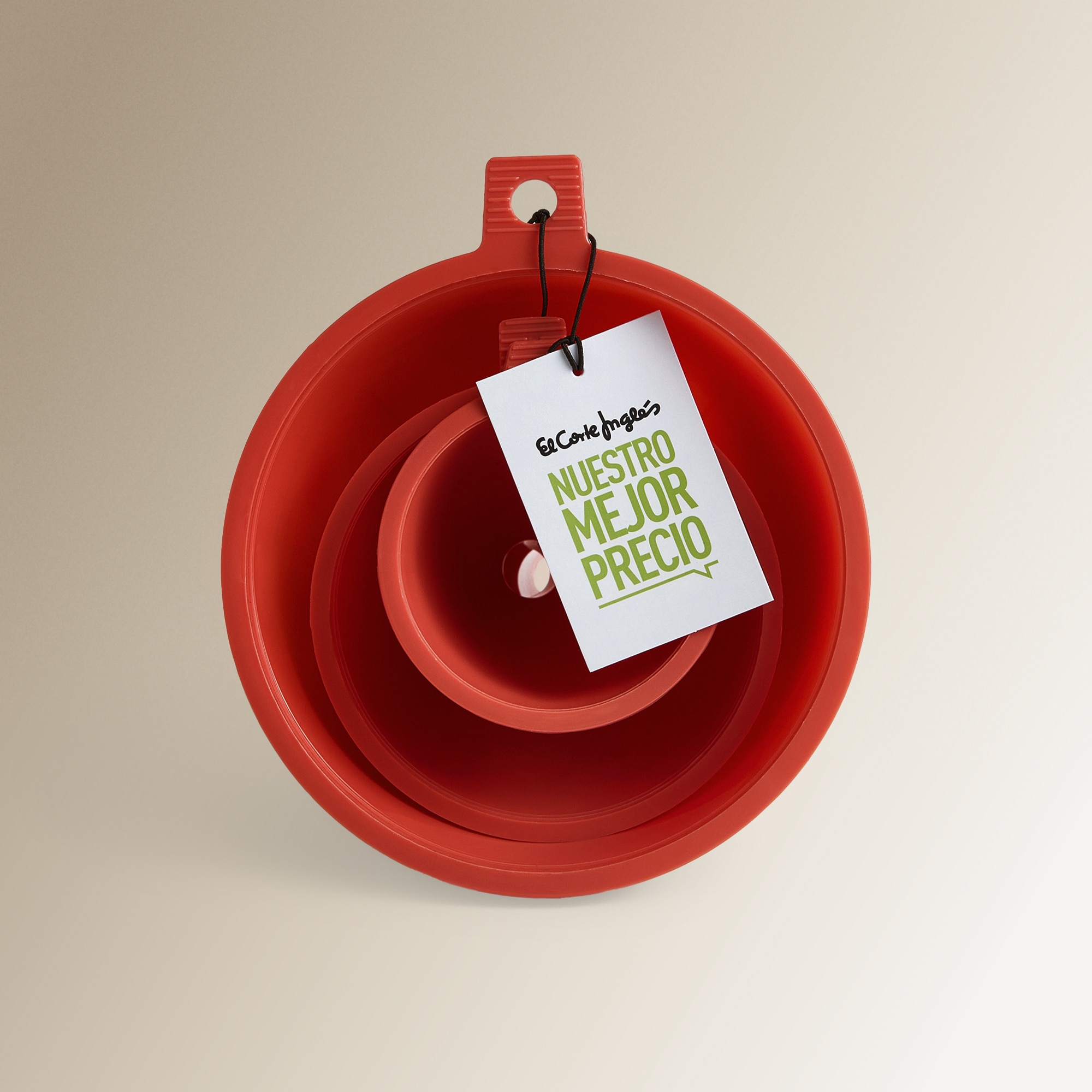 Set de 3 embudos El Corte Inglés - Nuestro Mejor Precio Naranja-3