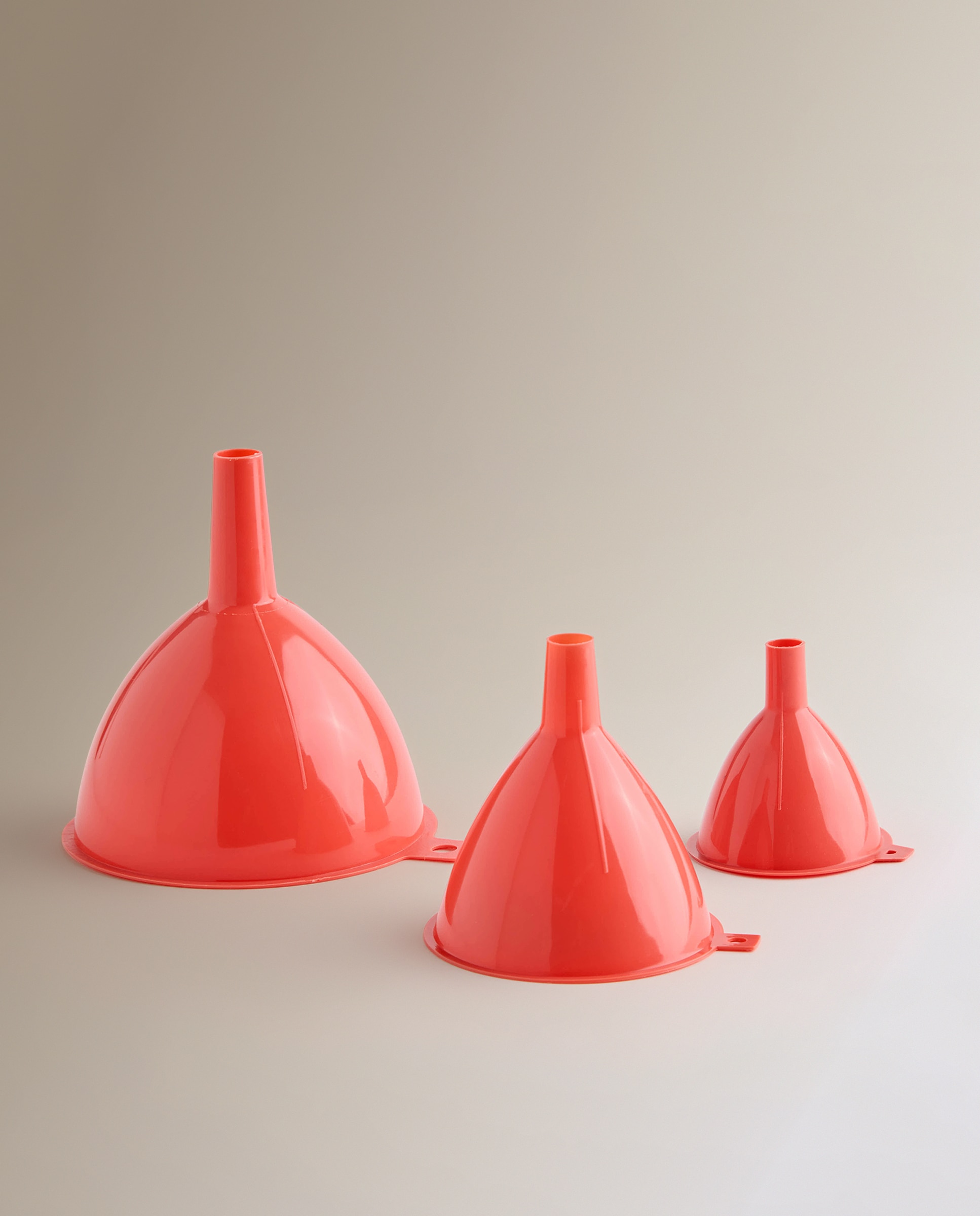 Conjunto de 3 Funis Laranja-2