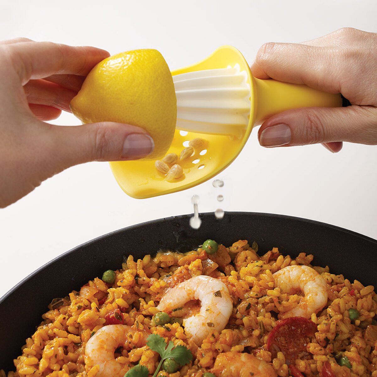 Espremedor de citrinos com recolhedor de caroços Catcher Amarelo-3