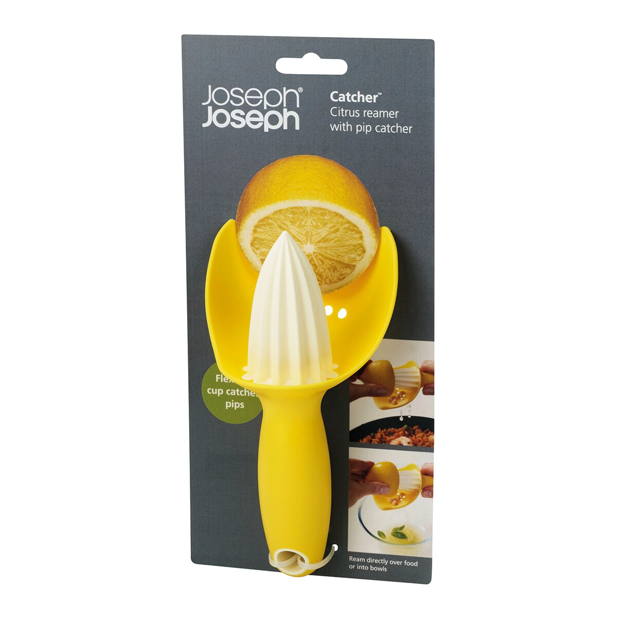 Espremedor de citrinos com recolhedor de caroços Catcher Amarelo-4