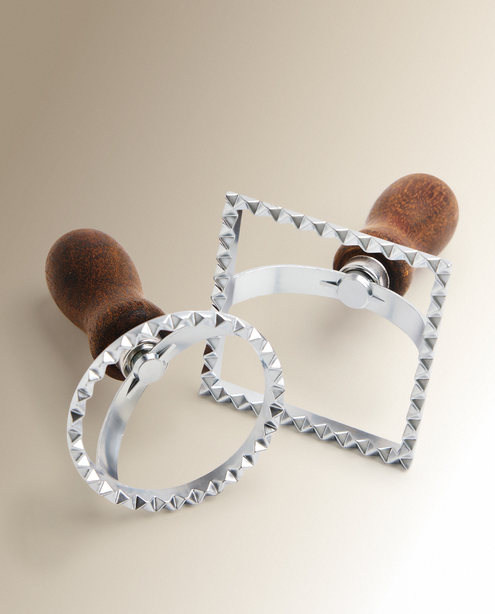 Set de 2 cortadores para ravioli Contemporáneo - Natural Natural-2