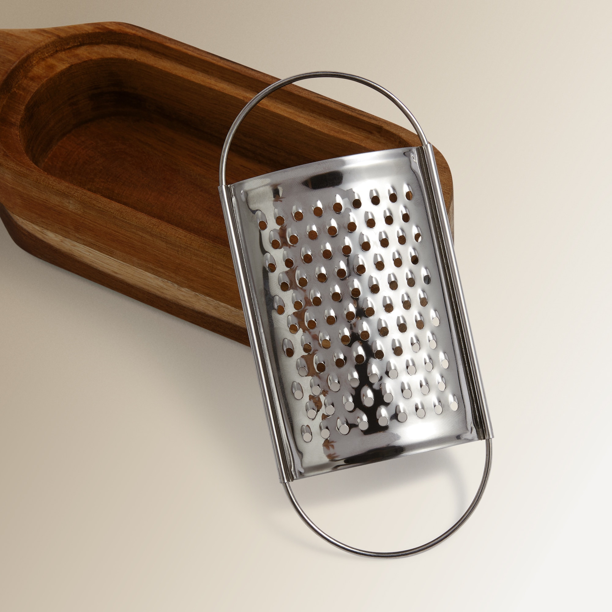 Ralador com Recipiente Cabo de Acácia Natural-2