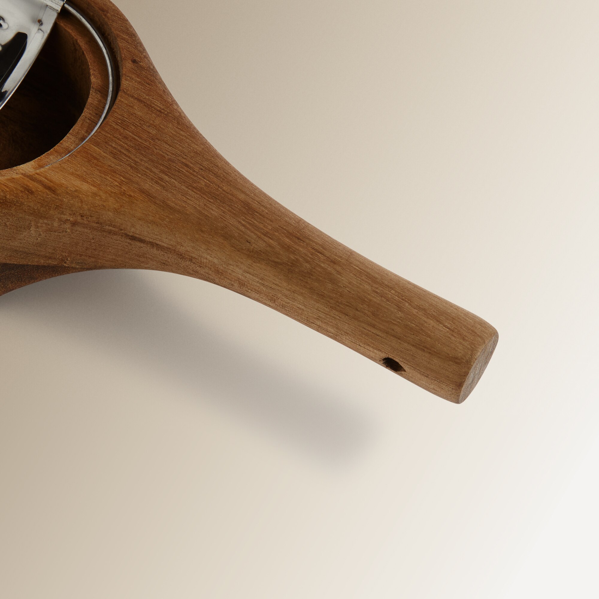 Ralador com Recipiente Cabo de Acácia Natural-3