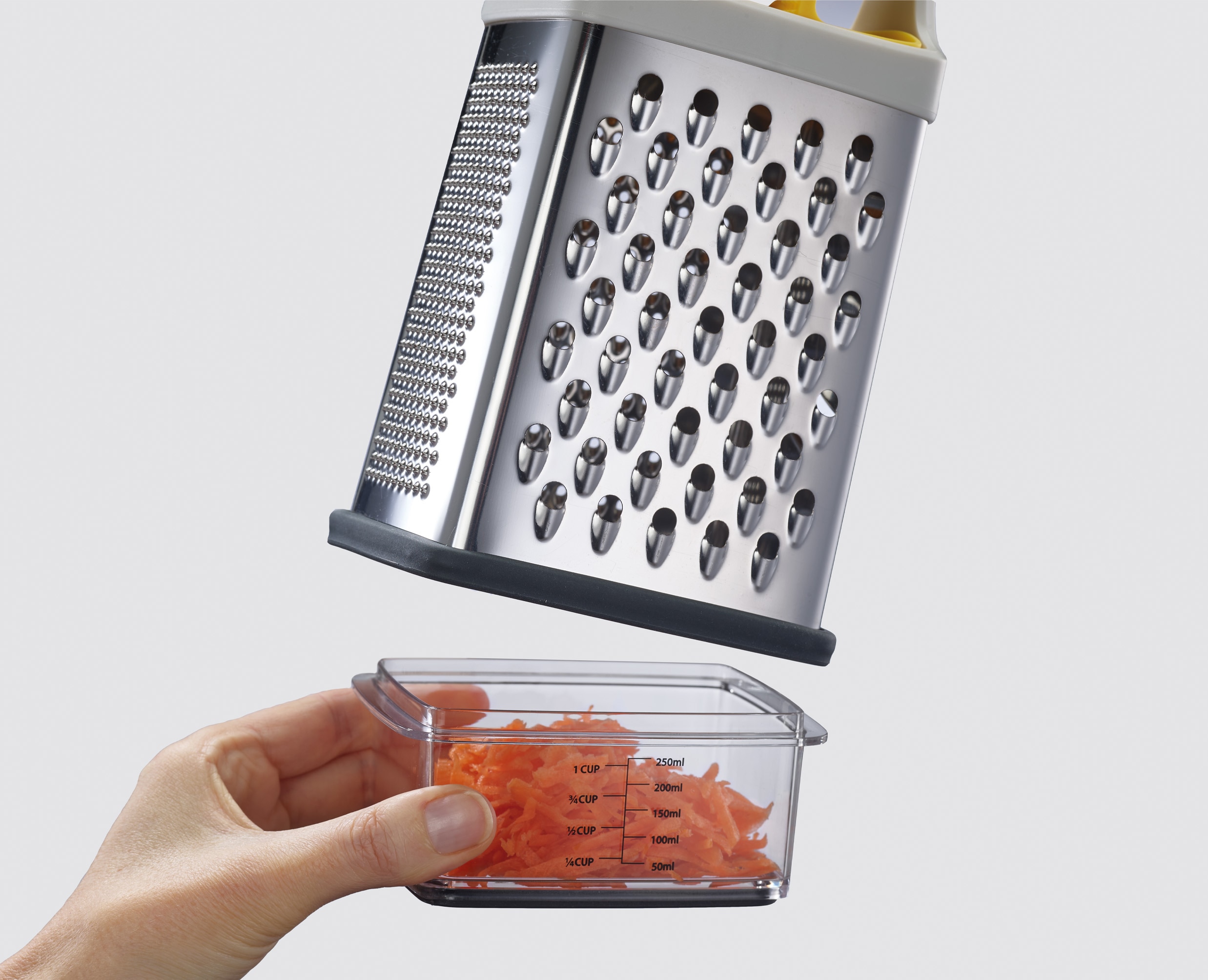 Ralador com Recipiente Multi-Grip Grater Cinzento-9