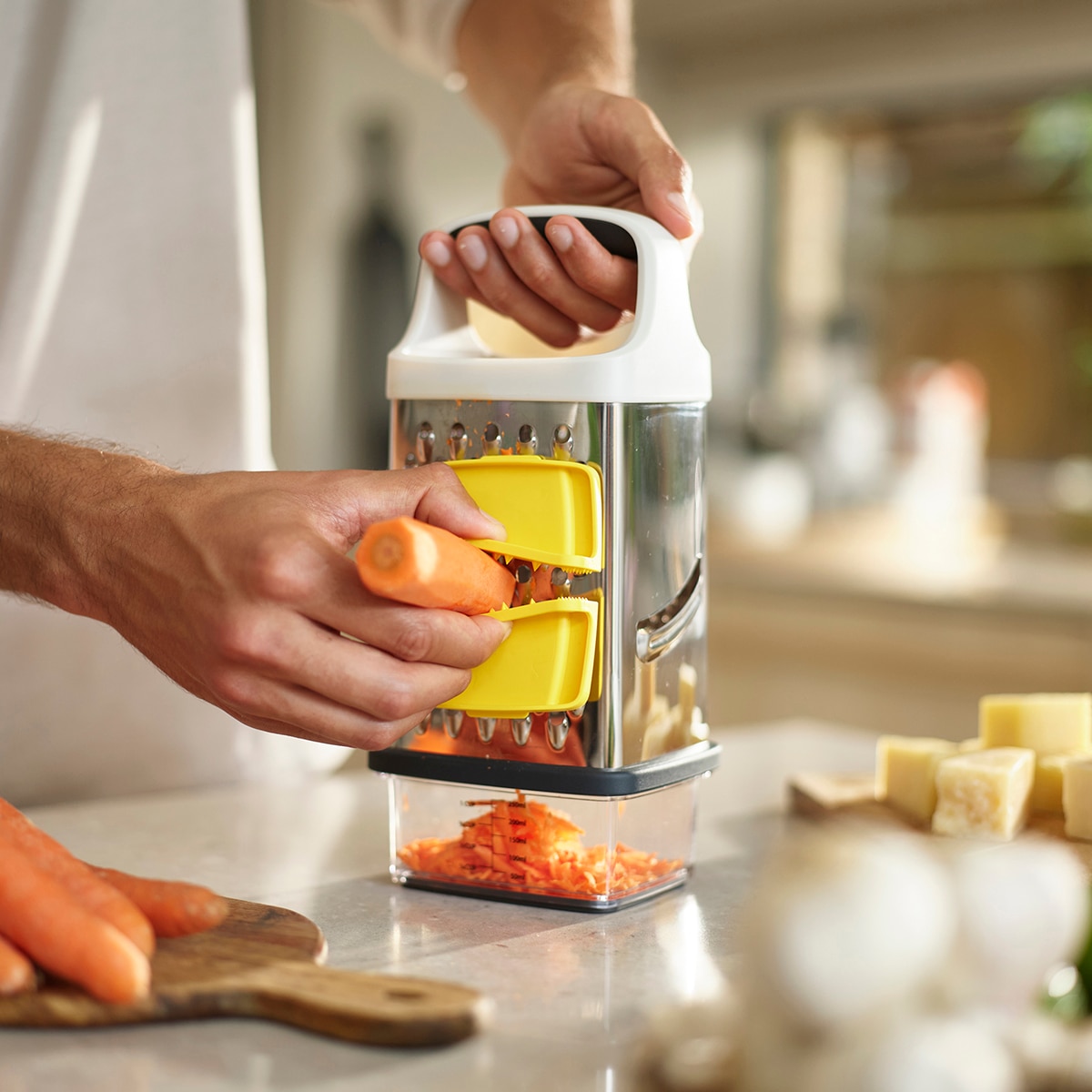 Ralador com Recipiente Multi-Grip Grater Cinzento-18