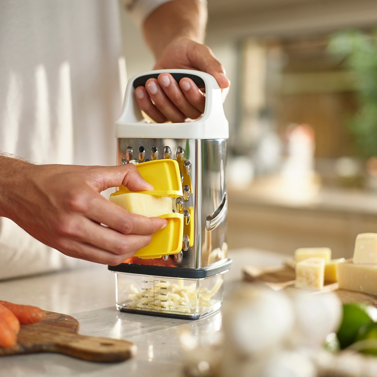 Ralador com Recipiente Multi-Grip Grater Cinzento-19