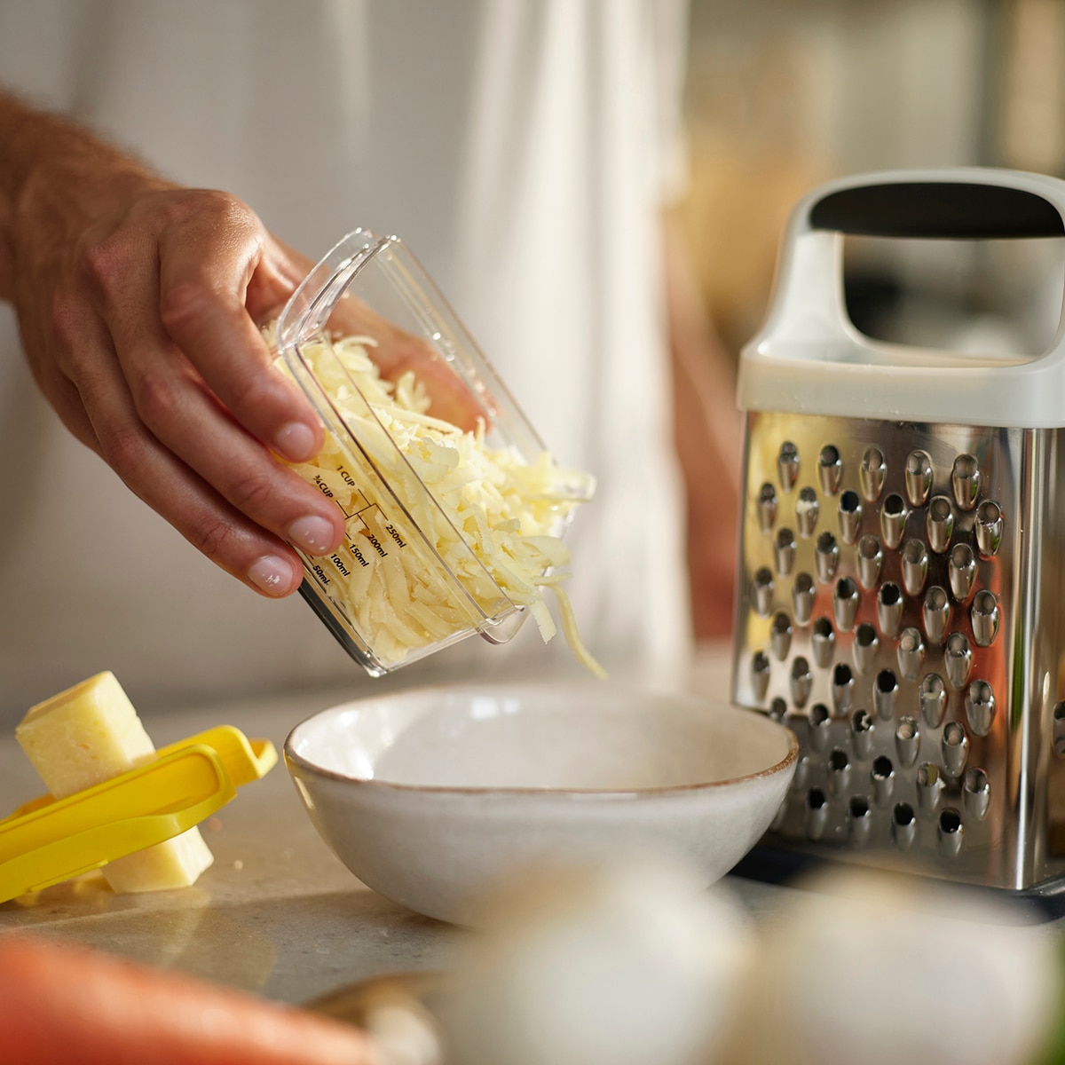 Ralador com Recipiente Multi-Grip Grater Cinzento-20