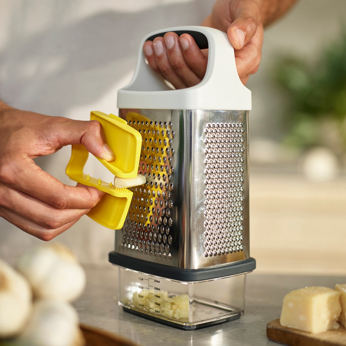 Ralador com Recipiente Multi-Grip Grater Cinzento-21