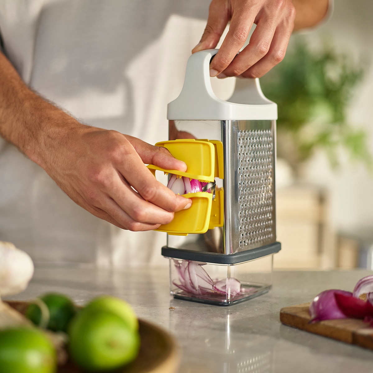 Ralador com Recipiente Multi-Grip Grater Cinzento-23