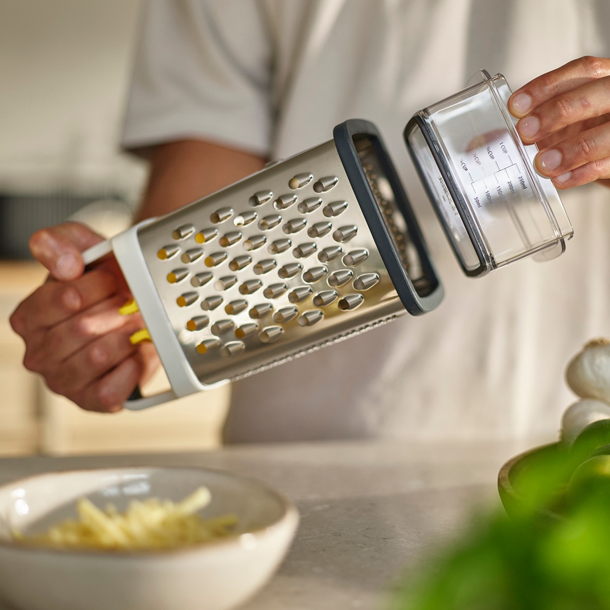 Ralador com Recipiente Multi-Grip Grater Cinzento-24