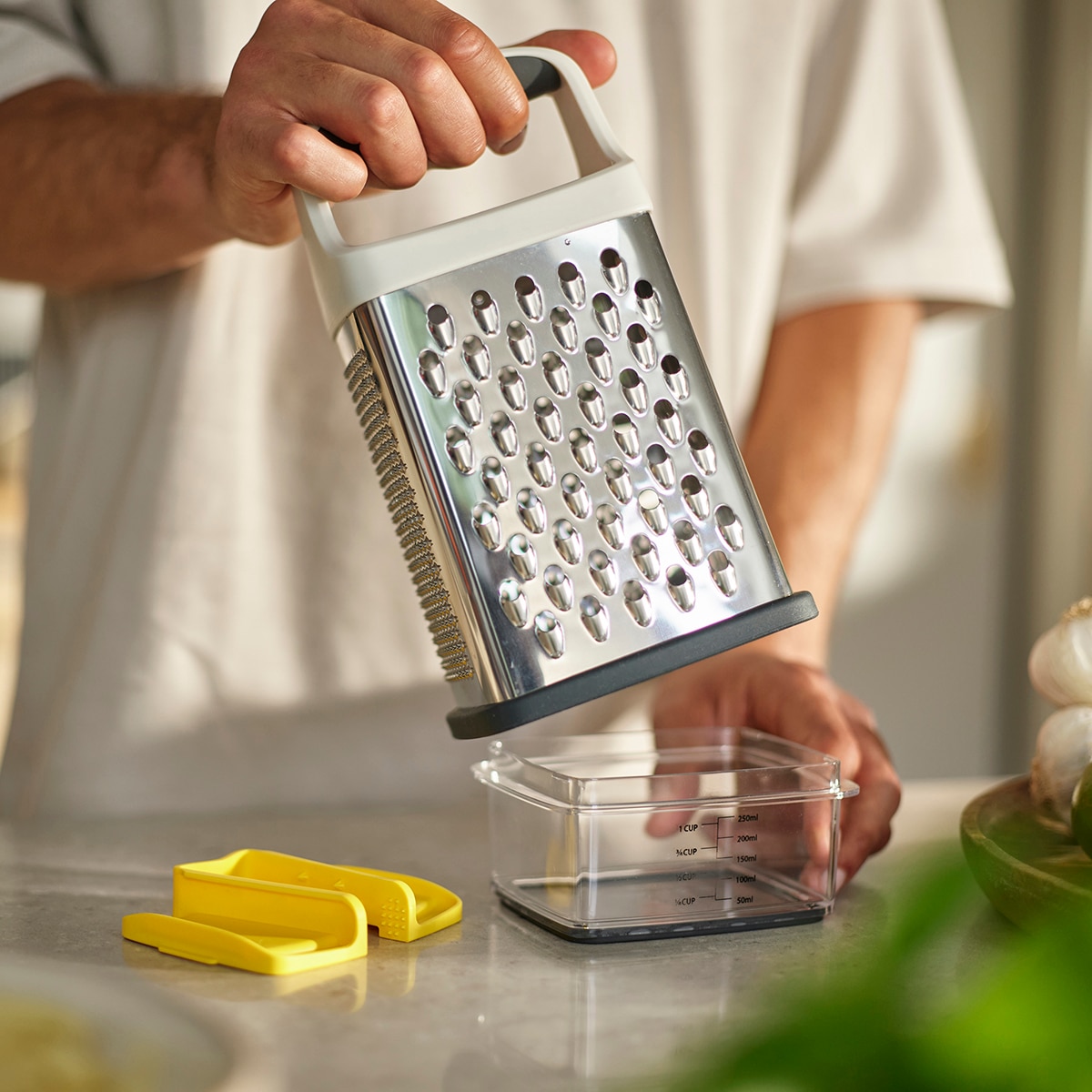 Ralador com Recipiente Multi-Grip Grater Cinzento-25
