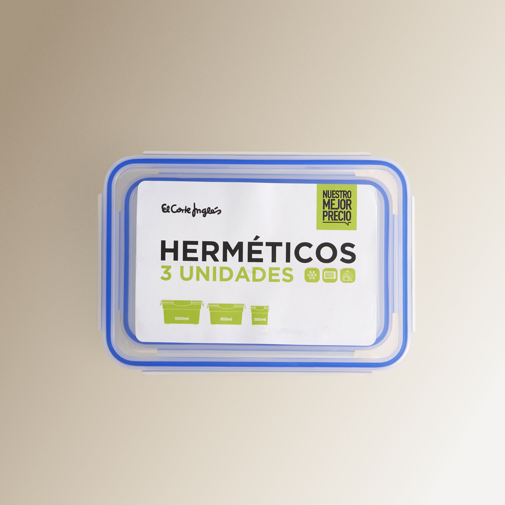Set de 3 herméticos Nuestro Mejor Precio - El Corte Inglés Azul-5
