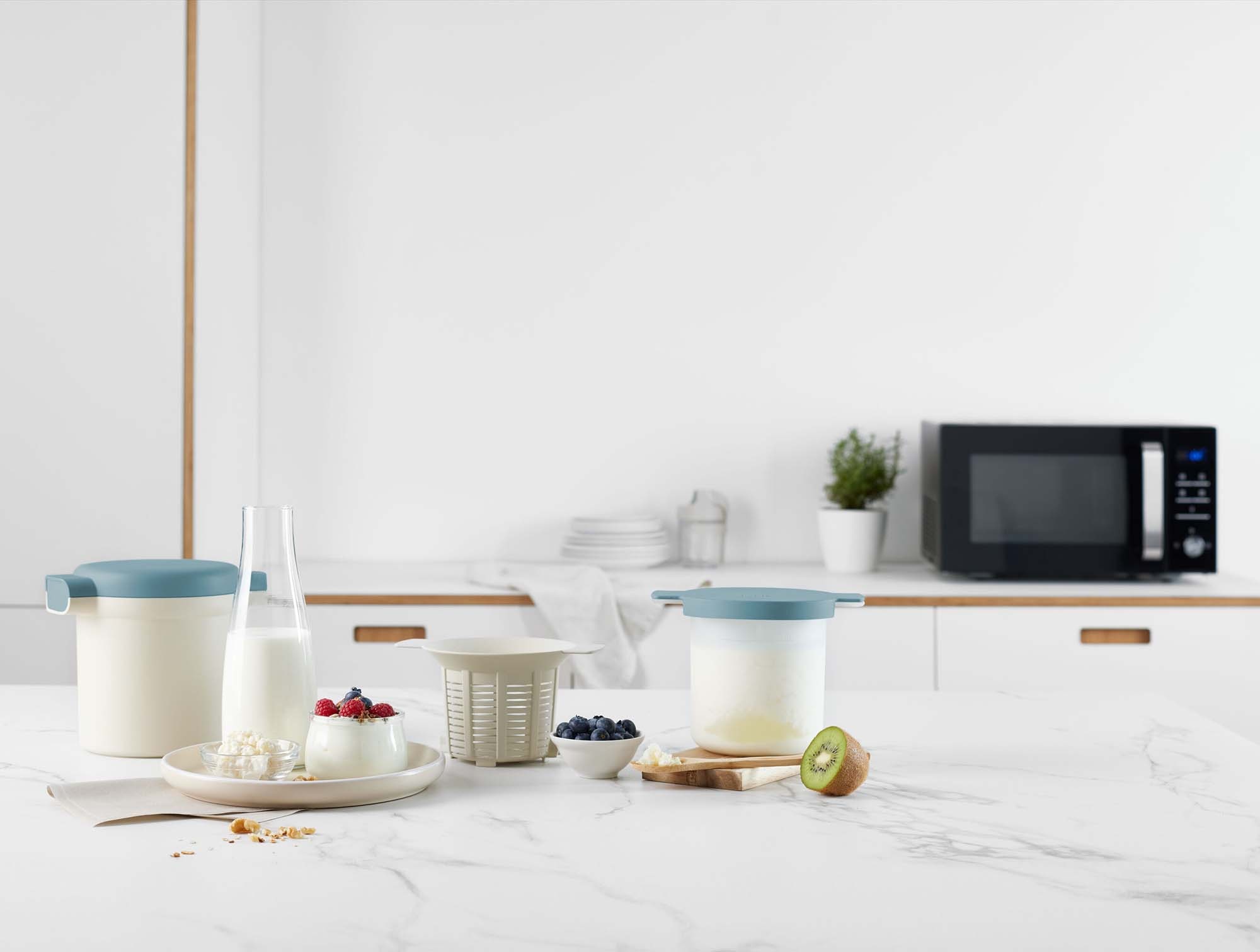 Máquina de Kefir e Iogurte Maker Azul-12
