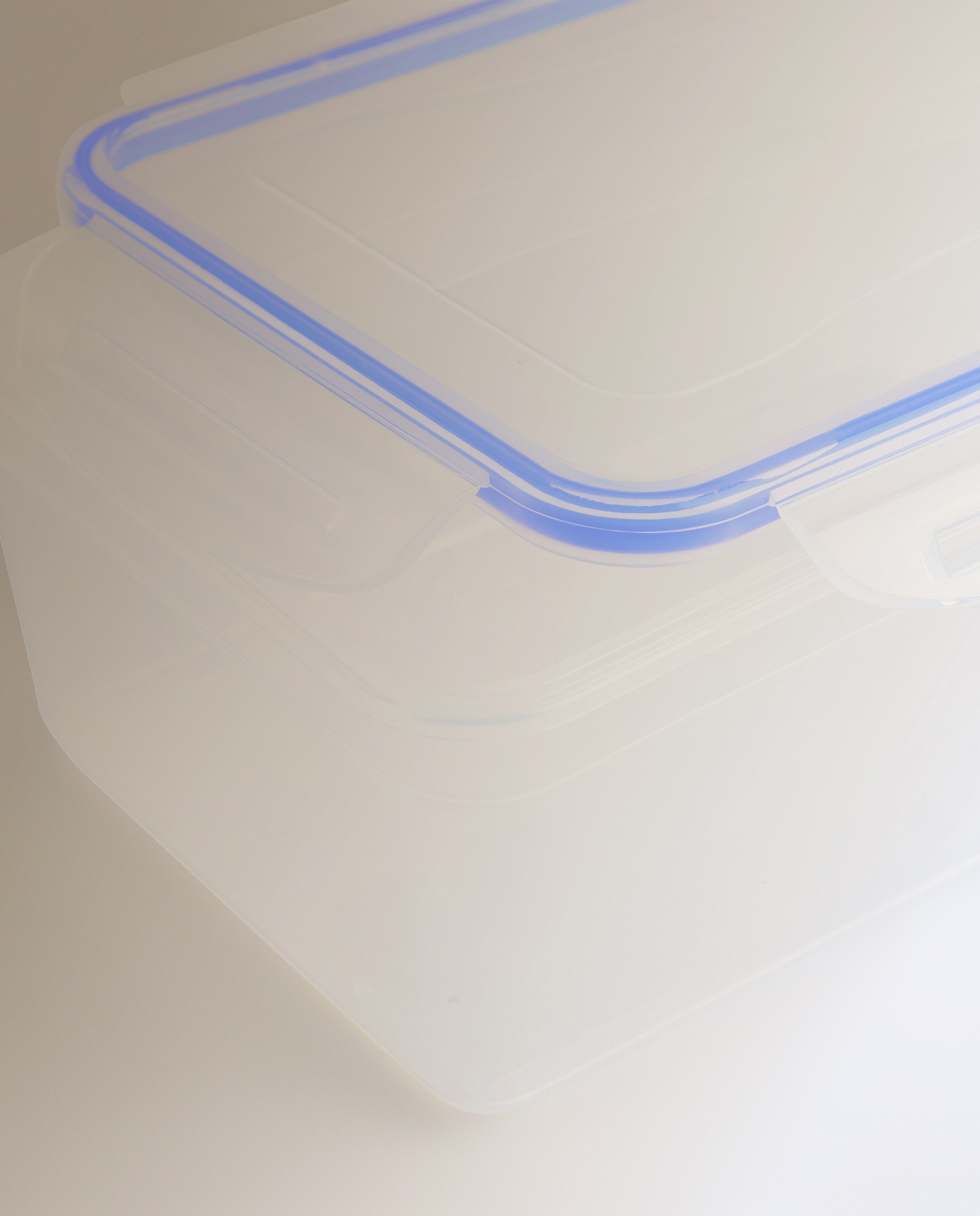 Conjunto de 3 Recipientes Herméticos com Tampa Azul-2