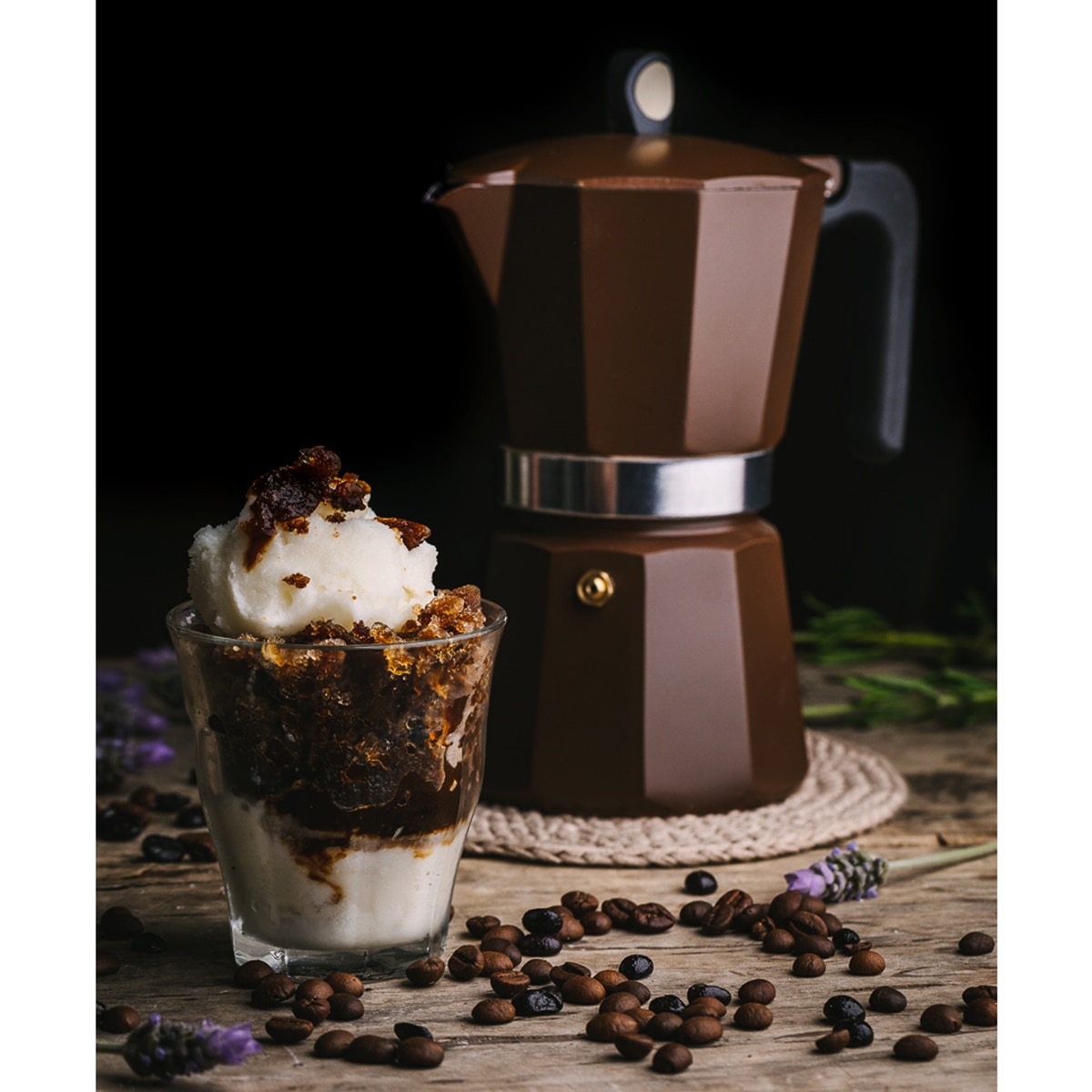 Cafetera italiana New Cream Full Induction Monix Marrón-3