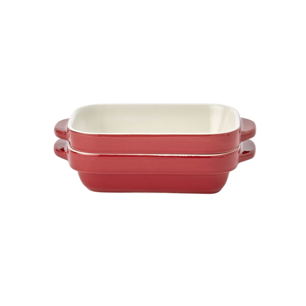 Set de 2 fuentes de horno de cerámica El Corte Inglés - Rojo Rojo-2