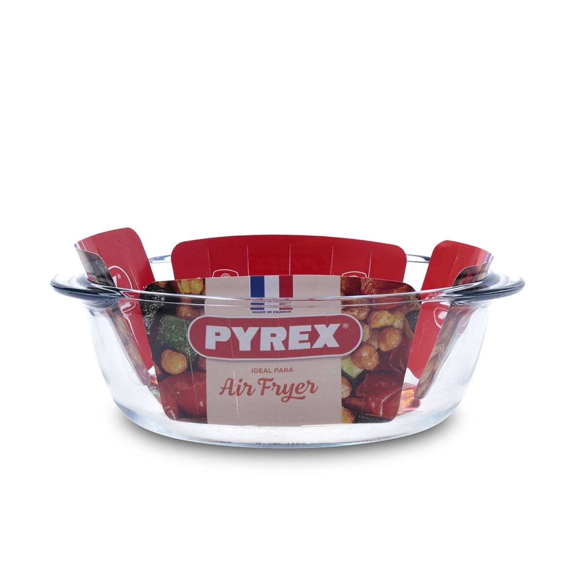 Fuente de vidrio redonda Air Fryer Pyrex Transparente-2