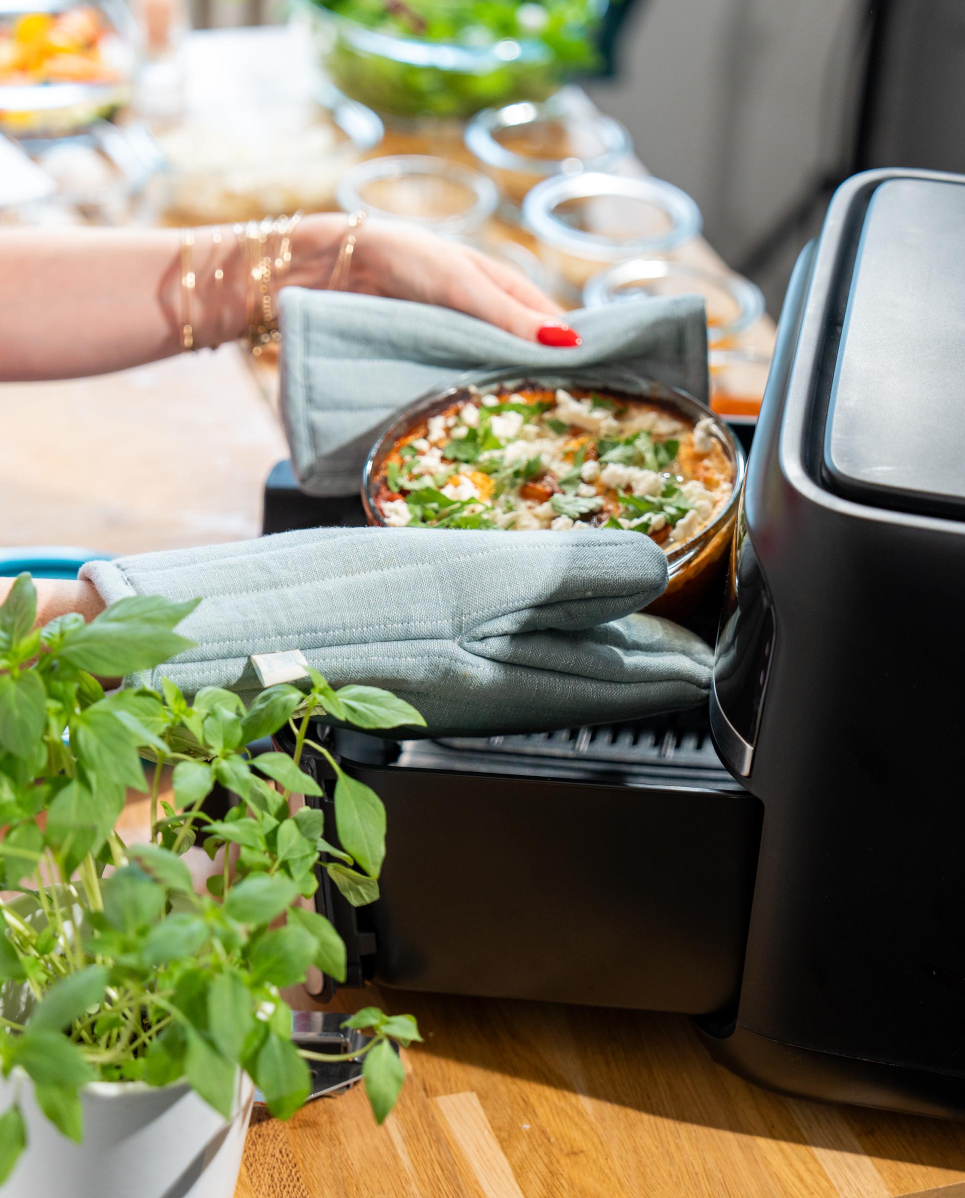 Travessa de Vidro Redonda para Air Fryer Transparente-4