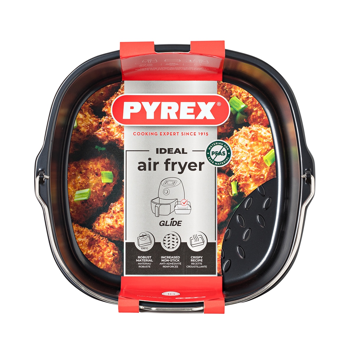 Fuente cuadrada para Air Fryer Glide Pyrex Negro-2