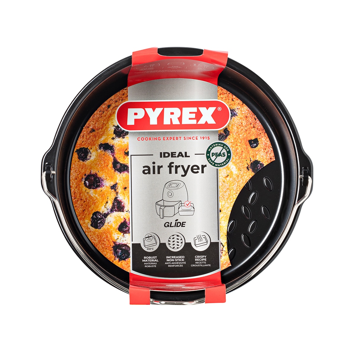 Fuente redonda para Air Fryer Glide Pyrex Negro-2